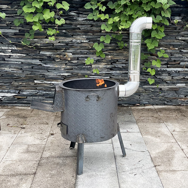 柴火炉取暖炉筒炉带腿农村家用做饭炉户外篝火晚会带锅大锅台地锅,淘宝优惠券,粉丝福利购,淘宝优惠卷