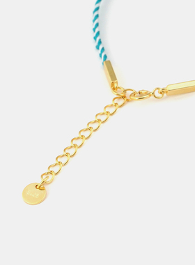 thisness幸运手链纯银白锆石圆形