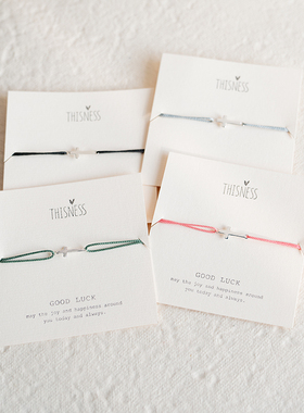 thisness经典符号s925十字架手绳