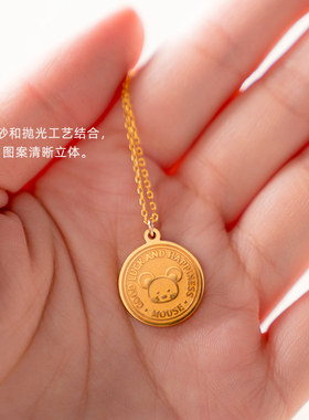 十二生肖项链吊坠镀金