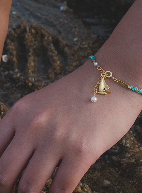 thisness许愿手链x纯银镀金蓝色