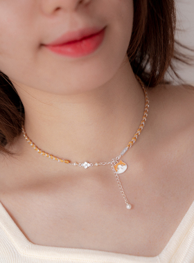 thisness许愿颈链纯银黄色编织