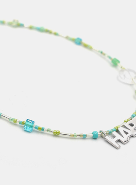 THISNESS纯银玻璃串珠女小众项链