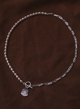 THISNESS纯银女原创设计猫咪项链