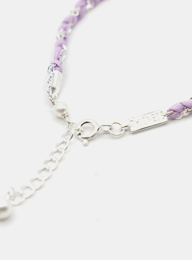 THISNESS纯银编织紫色手链