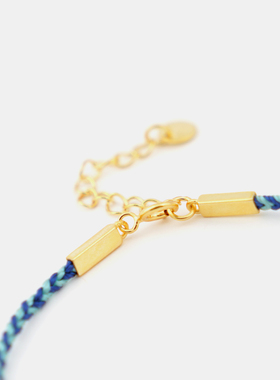 THISNESS纯银蓝色幸运手链