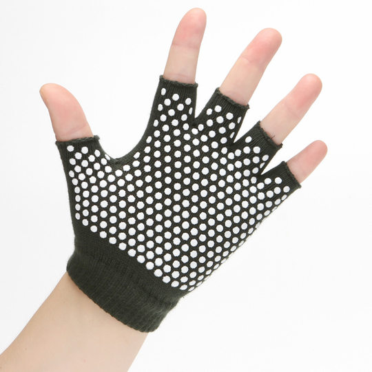 Yoga gloves non-slip cotton women's fingerless warm fitness gloves