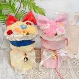 Белоснежный вязаный букет ручной шерстяной розы ручной