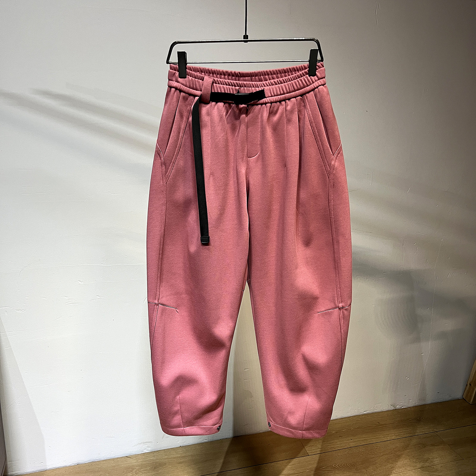 春季美式休闲痞帅高端分手针织卫裤男直筒宽松抽绳百搭阔腿裤子潮,淘宝优惠券,粉丝福利购,淘宝优惠卷