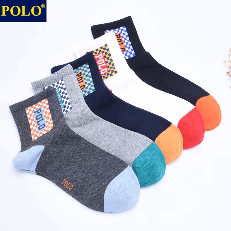 polo男秋冬运动休闲吸湿排汗中筒袜 品伦内衣短袜/打底袜/丝袜/美腿袜