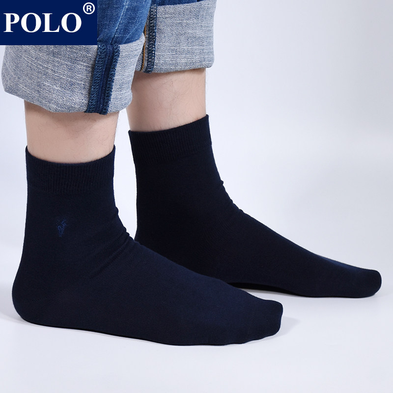 polo男纯色商务上班皮鞋休闲中筒袜 品伦内衣短袜/打底袜/丝袜/美腿袜