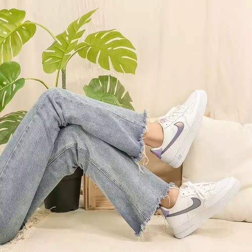 Nike Air Force 1 AF1空军一号女 白蓝 渐变钩低帮板鞋DC8188-100 - 图1