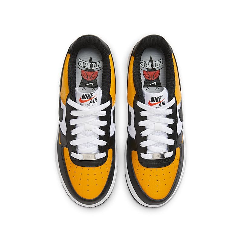 Nike Air Force 1 黑白黄 GS运动休闲复古舒适低帮板鞋DQ7779-700,淘宝优惠券,粉丝福利购,淘宝优惠卷