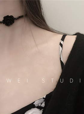 「珠珠版」两色入温柔玫瑰锁骨链项圈韩系INS风甜美choker颈带女