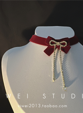 VIWEI气质少女蝴蝶结锁骨链