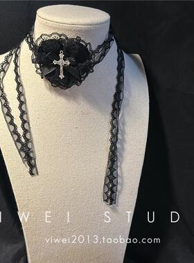 哥特风cos暗黑哥特眼罩项链