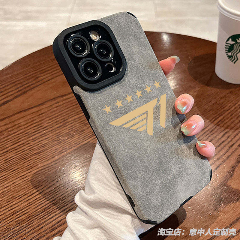 t1战队6六冠王faker六星手机壳适用苹果17promax小米15红米k90华为mate70荣耀vivox300磁吸opporeno14羊皮LOL - 图3