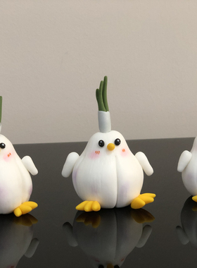 蒜鸟没什么大不鸟个性桌面摆件可爱车载装饰用公仔玩偶树脂纯手工