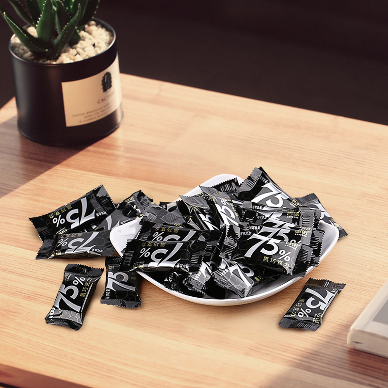 百诺黑巧克力可可脂巧克力75%黑巧克力225g*2袋黑巧克力,淘宝优惠券,粉丝福利购,淘宝优惠卷