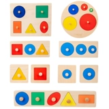 Детская геометрическая познавательная головоломка Монтессори, хваталка, интеллектуальная инкрустация камня, игрушка, раннее развитие, мозговой штурм