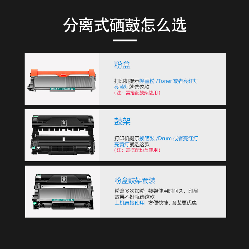 京辰适用联想LT2441H粉盒LJ2400 L M7400 M7450鼓架M3410 m3420 2430 2600 2650 7600 7650硒鼓墨粉碳粉粉仓 - 图1