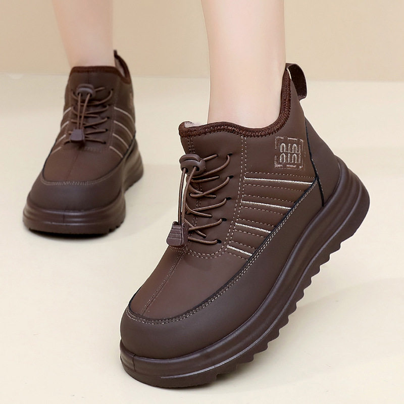 冬季新款女式棉鞋代发跨境鞋子女加绒加厚抗寒女棉靴一脚蹬妈妈鞋,淘宝优惠券,粉丝福利购,淘宝优惠卷