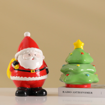 Christmas Santa Santa containing jar Ceramics Christmas Tree Storage Jar Candy Cookies Cute Cartoon Jar Decorations