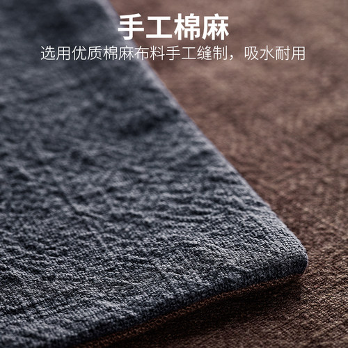 颜堂日式棉麻布艺茶席防水禅意桌旗大号竹茶桌布旗桌垫茶具定制 - 图2