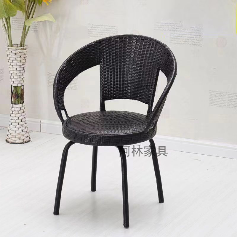 可旋转藤椅编织家用成人凳子靠背电脑椅办公茶室椅子单人阳台腾椅,淘宝优惠券,粉丝福利购,淘宝优惠卷