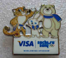 2014 the 2014 Winter Olympic Games mascot VISA cachetto