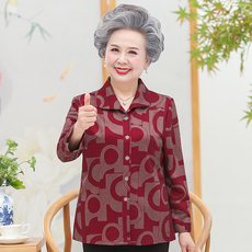 Одежда для дам 中老年人秋装女60岁70妈妈长袖套装奶奶春秋衬衫太太外套老人衣服