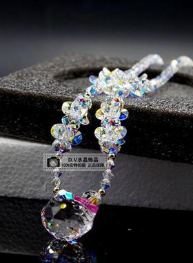 水晶节日礼物时尚风短款毛衣链