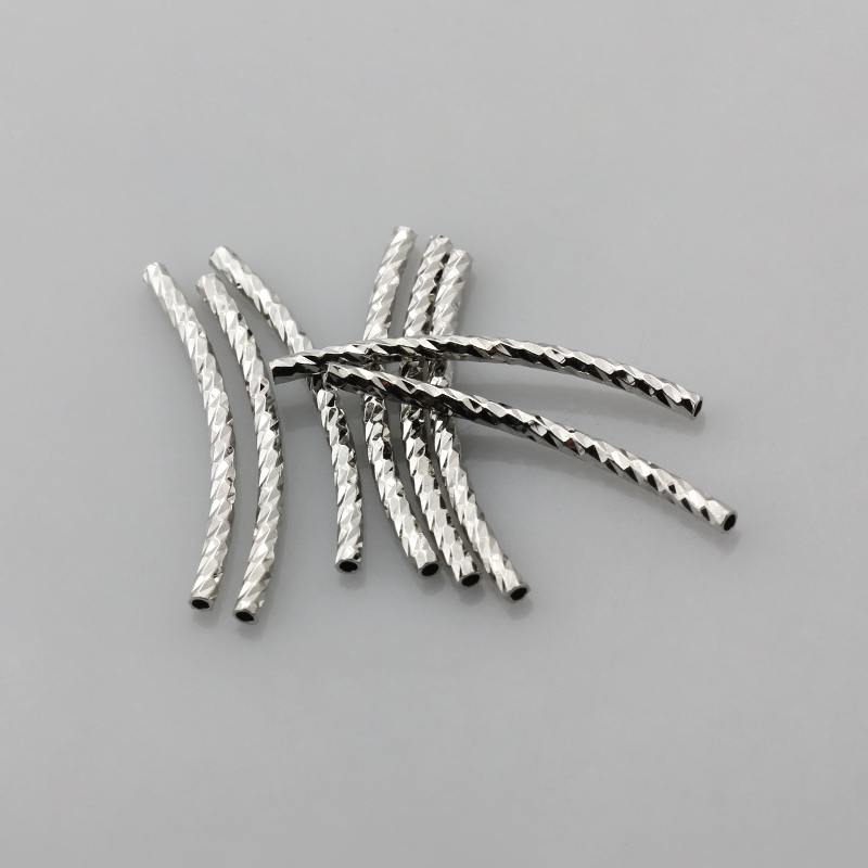 不掉色铜镀白金满天星管子批花弯管手链项链配饰手工材料diy配件 - 图1