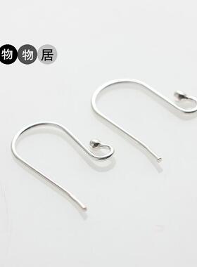 diy纯银问号饰品大耳钩