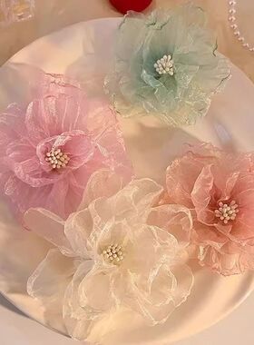 森系仙美发饰高颜值花朵发夹