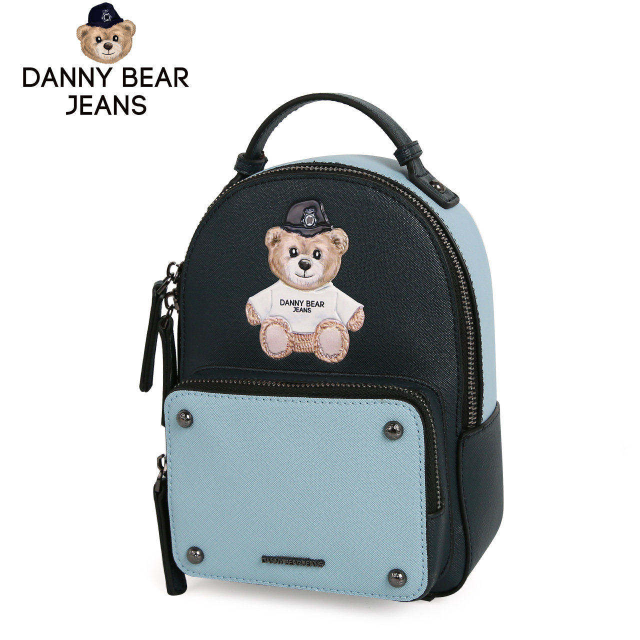 丹尼熊女式小款mini拼接pvc双肩包 dannybear酷玛仕双肩背包