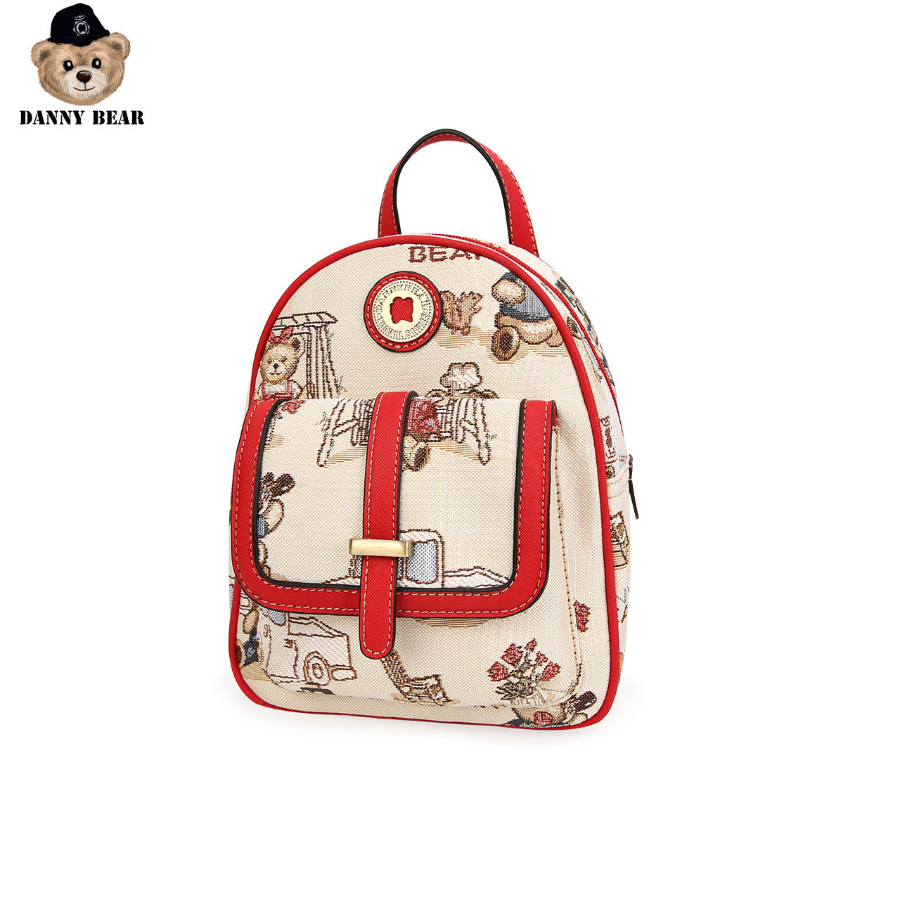 丹尼熊mini翻盖休闲新款女士双肩包 dannybear酷玛仕双肩背包