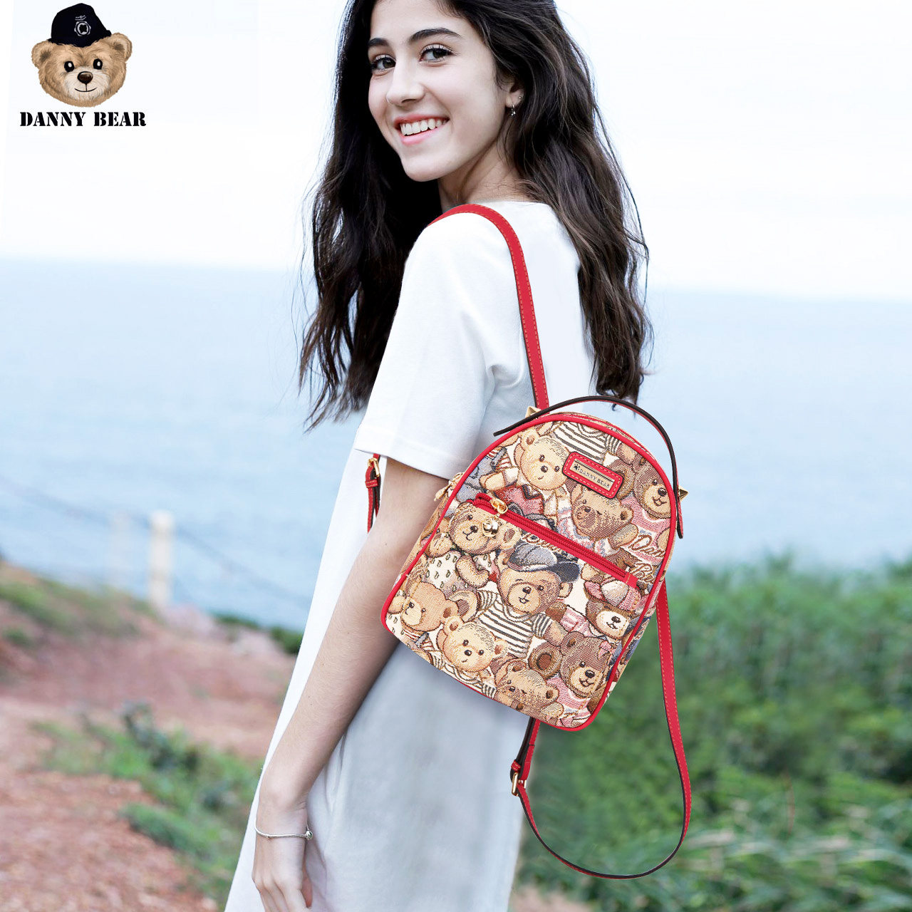 丹尼熊2020新品旅行米兰休闲双肩包 dannybear酷玛仕双肩背包