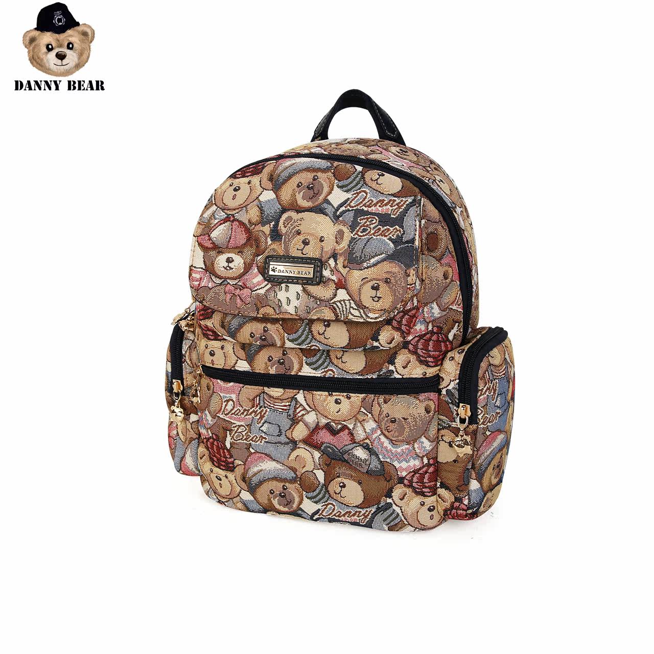 丹尼熊新品学生女包学院风双肩包 dannybear酷玛仕双肩背包