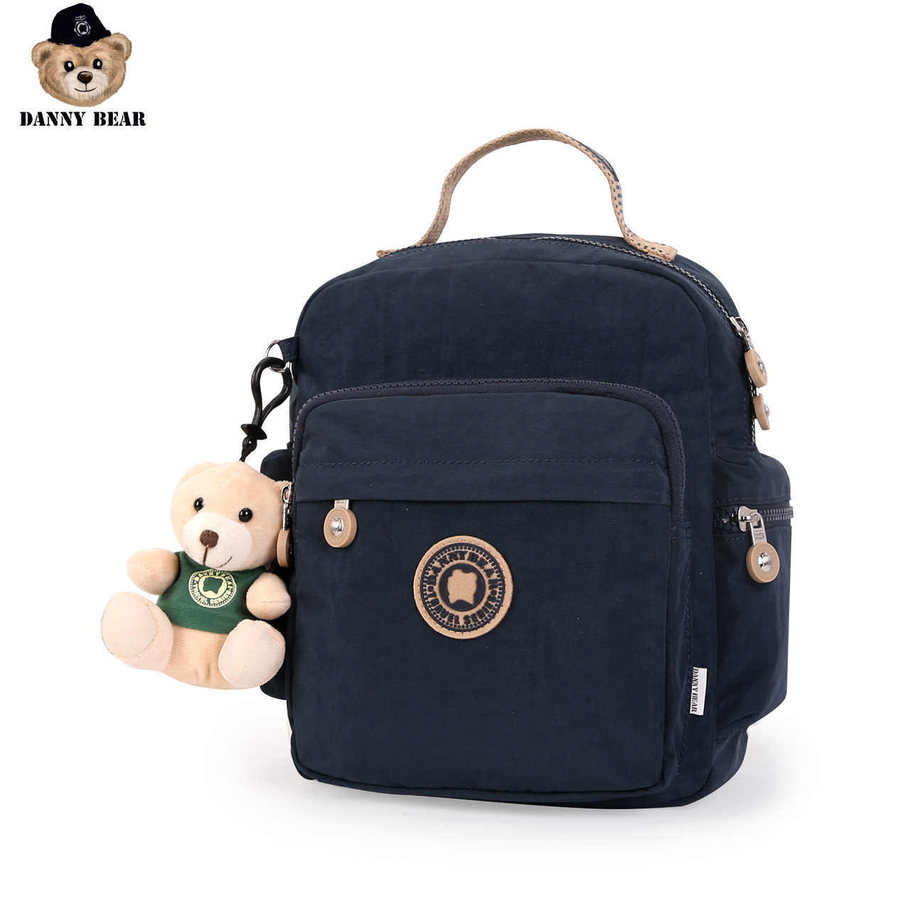 丹尼熊女帆布小号布包简约双肩包 dannybear酷玛仕双肩背包