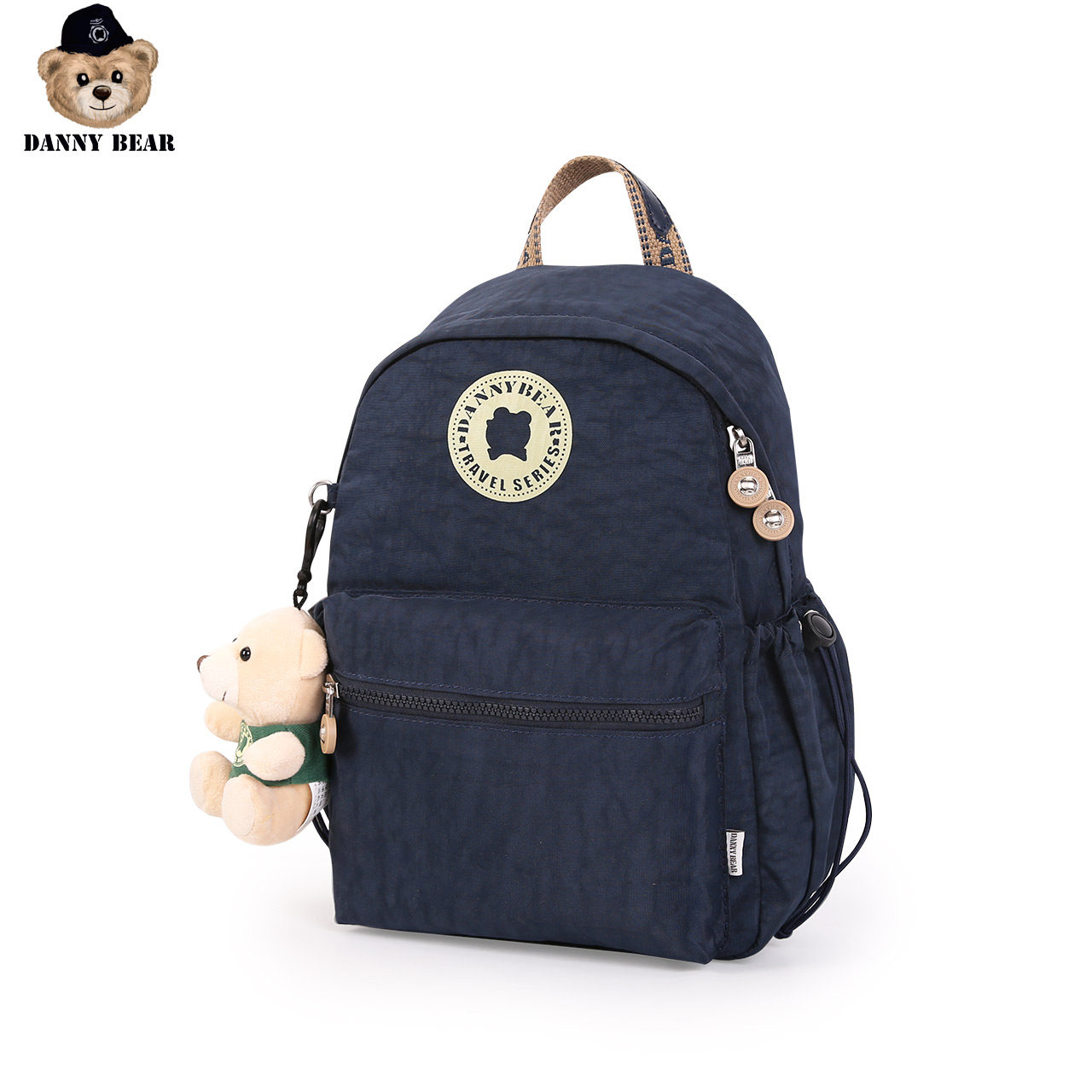 丹尼熊深蓝色布包韩版大学生小背包 dannybear酷玛仕双肩背包