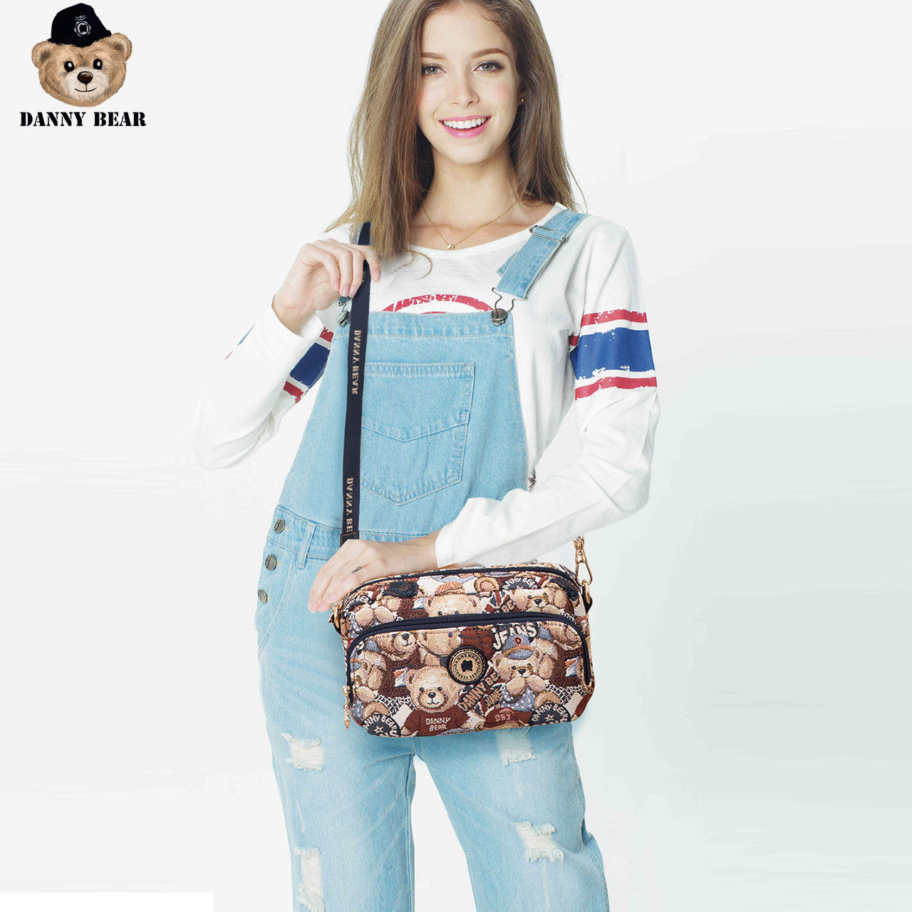 丹尼熊小夏日新品小熊斜挎包 dannybear酷玛仕女士包袋