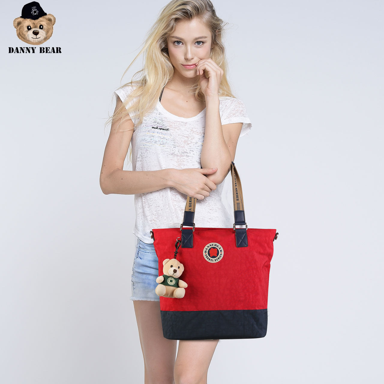 丹尼熊新品单肩包拼色英伦风 dannybear酷玛仕女士包袋