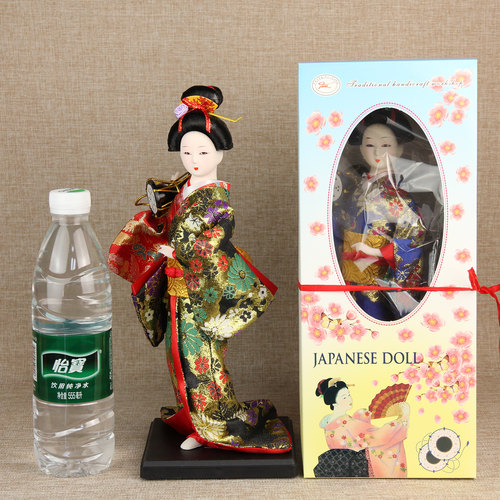 日本人偶人形艺妓摆件料理餐厅日式装饰仕女绢人工艺家居和服娃娃 - 图3