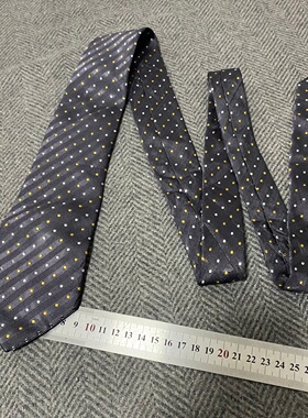 vintage中古领带真丝商务条纹男