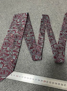 vintage中古领带真丝学院风领巾