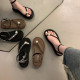 Thick-soled silver clip-toed sandals for women in summer