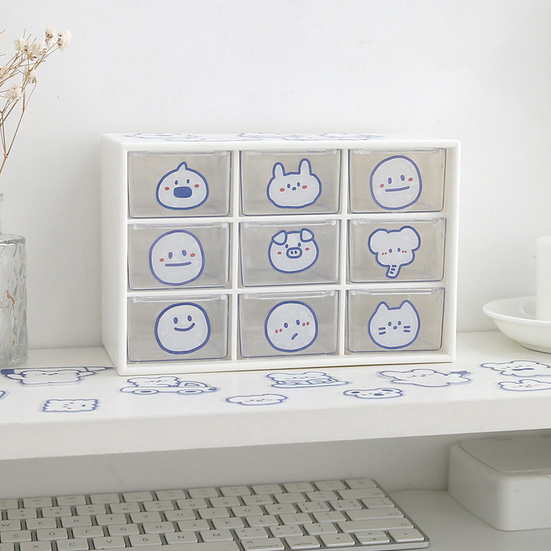 一禾 ins小熊贴纸可爱手账儿童少女小兔子动物表情包透明防水装饰,淘宝优惠券,粉丝福利购,淘宝优惠卷