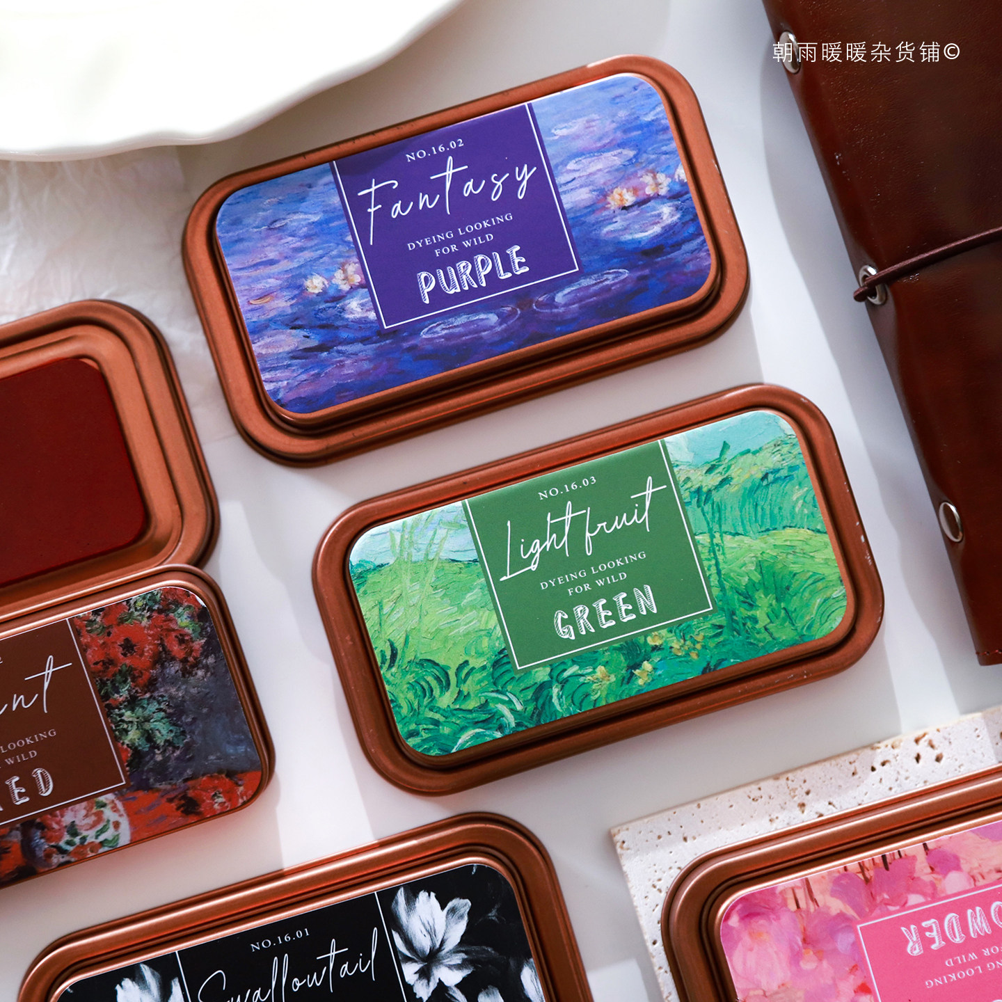 复古油画铁盒印台儿童彩色橡皮章手印指纹高档油性手帐印章印泥,淘宝优惠券,粉丝福利购,淘宝优惠卷