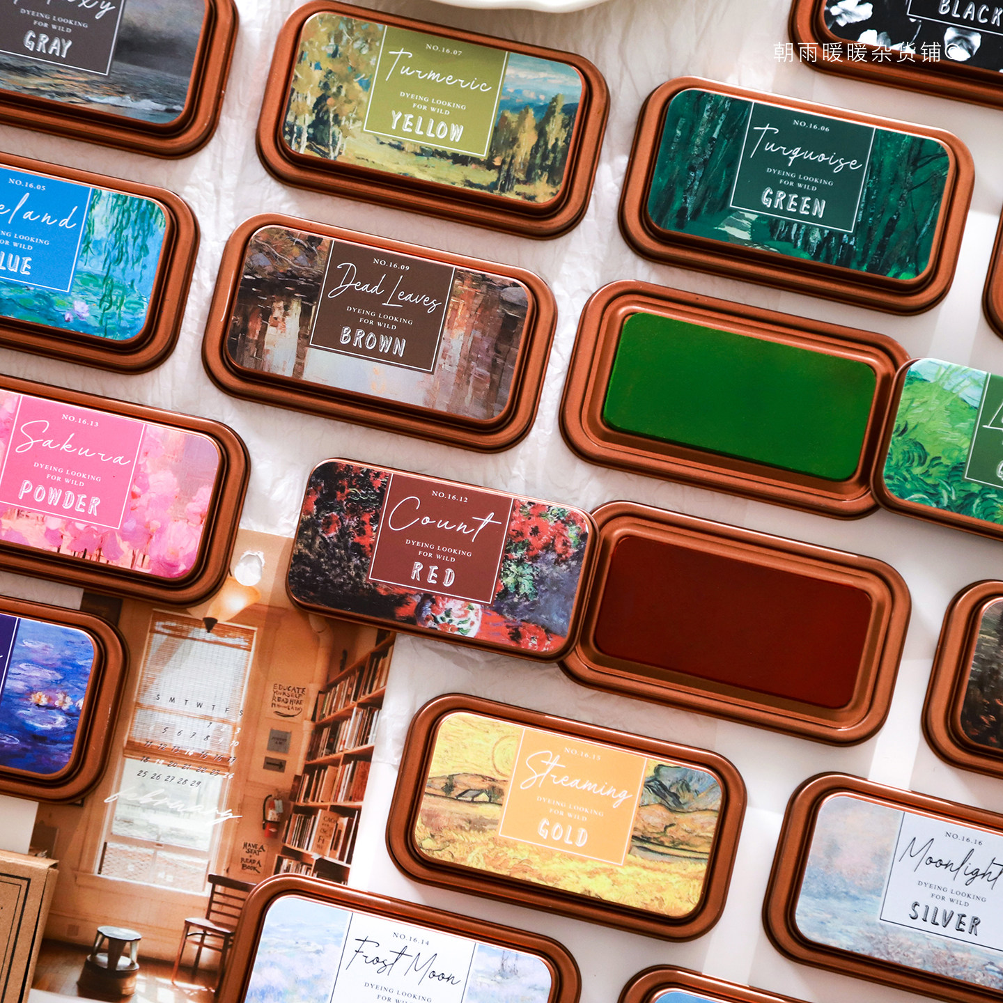 复古油画铁盒印台儿童彩色橡皮章手印指纹高档油性手帐印章印泥,淘宝优惠券,粉丝福利购,淘宝优惠卷